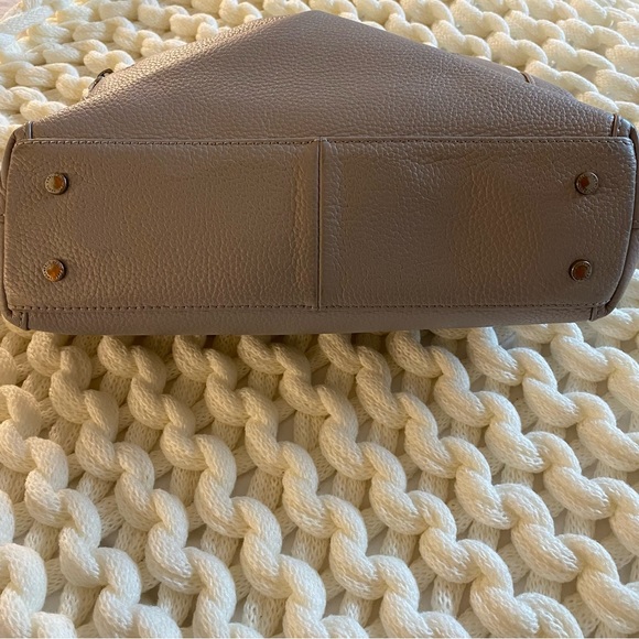 Karl Lagerfeld Paris Bouquet Triple Entry Leather Tote Bag in Storm Cloud - Picture 5 of 9